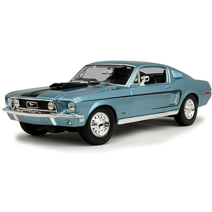 1968 Ford Mustang GT Cobra Jet - blue 1:18 Scale Diecast Model by Maisto