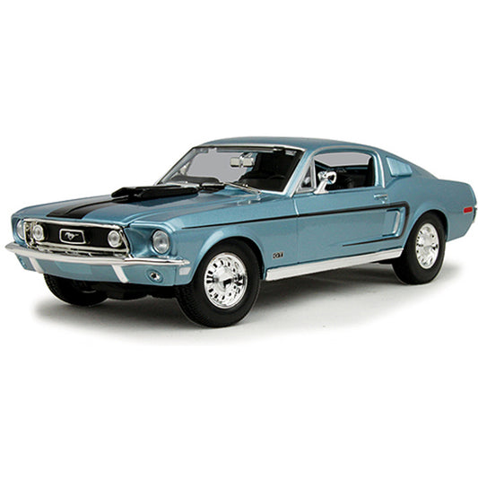 1968 Ford Mustang GT Cobra Jet - blue 1:18 Scale Diecast Model by Maisto
