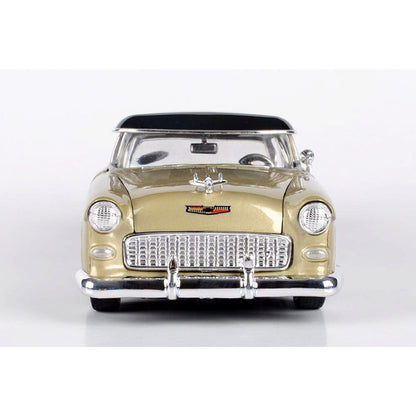 1955 Chevy Bel Air Low Rider with Visor - Gold 1:24 Scale Diecast Model Car by Motormax