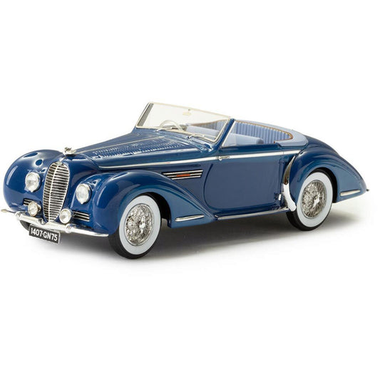 1947 Delahaye 135M Vedette cabriolet by Henri Chapron - Blue 1:43 Scale Cast Resin Model Car by Esval Models