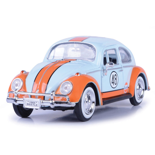 1966 Volkswagen Beetle with Gulf Livery 1:24 Scale Diecast Model Car by Motormax