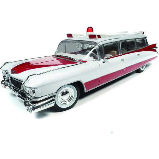 1959 Cadillac Eldorado Ambulance 1:18 Scale Diecast Model Car by Auto World