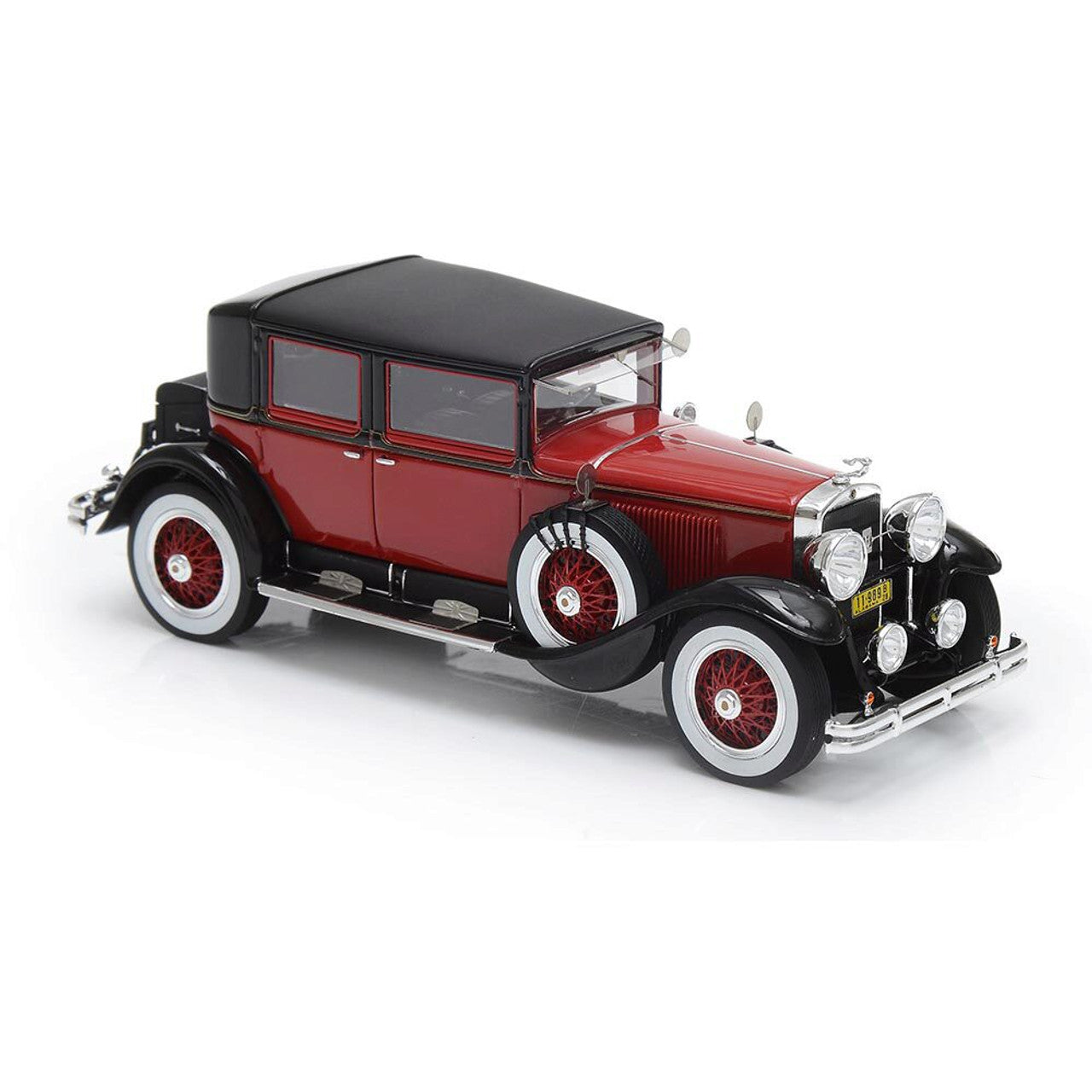 1928 Cadillac 341A Town Sedan Burgundy 1:43 Scale Cast Resin Model Car by Esval Models