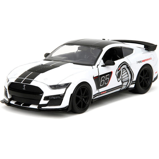 2020 Ford Mustang Shelby G.T. 500 - #65 White 1:24 Scale Diecast Model Car by Jada Toys