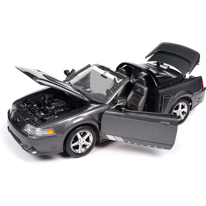 2003 Mustang Saleen S281 SC Speedster - Dark Shadow Gray 1:18 Scale Diecast Model Car by American Muscle - Ertl