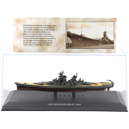 USS Missouri BB-63 1944 1:1250 Scale Diecast Model by Legendary Battleships