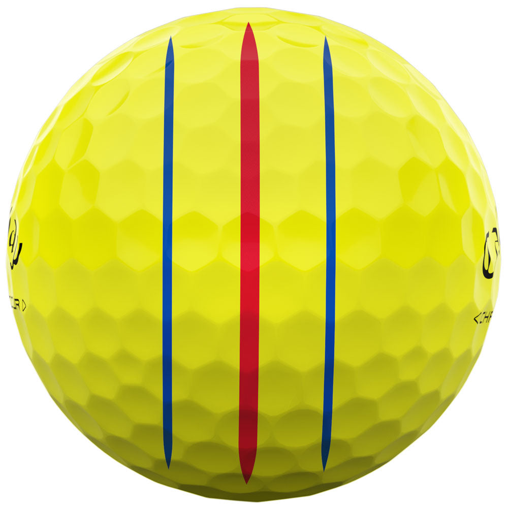 Chrome Tour Triple Track Golf Balls - Yellow - 12 Pack