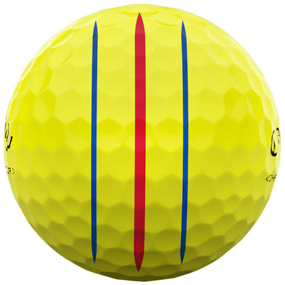 Chrome Tour Triple Track Golf Balls - Yellow - 12 Pack