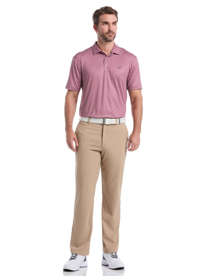 Mens All Over Chevron Geo Polo