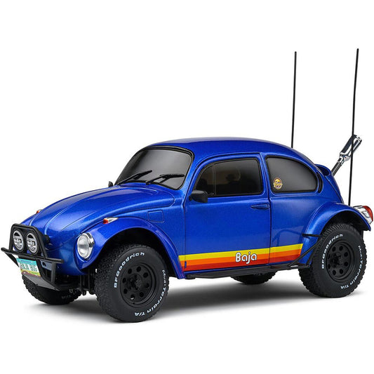 1975 Volkswagen Beetle - Baja Metallic Blue 1:18 Scale Diecast Model Car by Solido