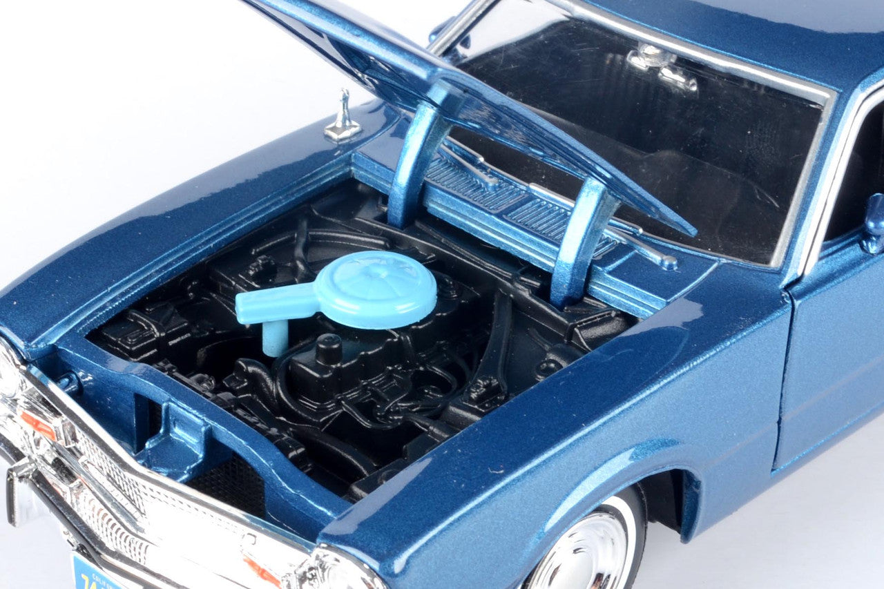 1974 Ford Maverick - Blue 1:24 Scale Diecast Model Car by Motormax