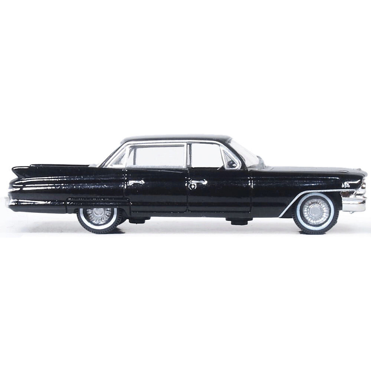 1961 Cadillac Sedan de Ville - Ebony 1:87 Scale Diecast Model Car by Oxford Diecast