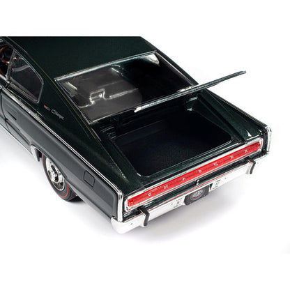 1966 Dodge Charger Hardtop (MCACN) - GG1 Dark Green 1:18 Scale Diecast Model Car by American Muscle - Ertl