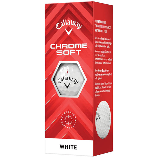 Chrome Soft Golf Balls - White - 3 Sleeve