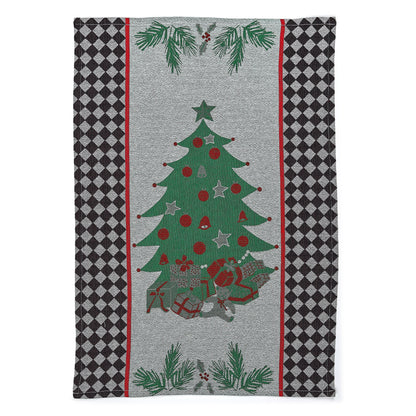 Holly & Holiday Tree Jacquard Dish Towels, Set of 2