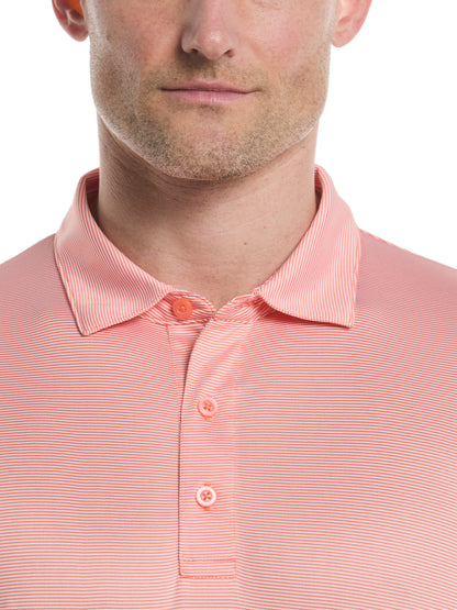 Mens Fine Line Stripe Golf Polo