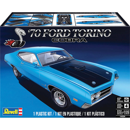 1970 Ford Torino GT 1:25 Scale Plastic Model Kit by Revell