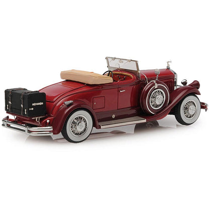 1930 Pierce Arrow Model B Roadster - Red 1:43 Scale Cast Resin Model Car by Esval Models