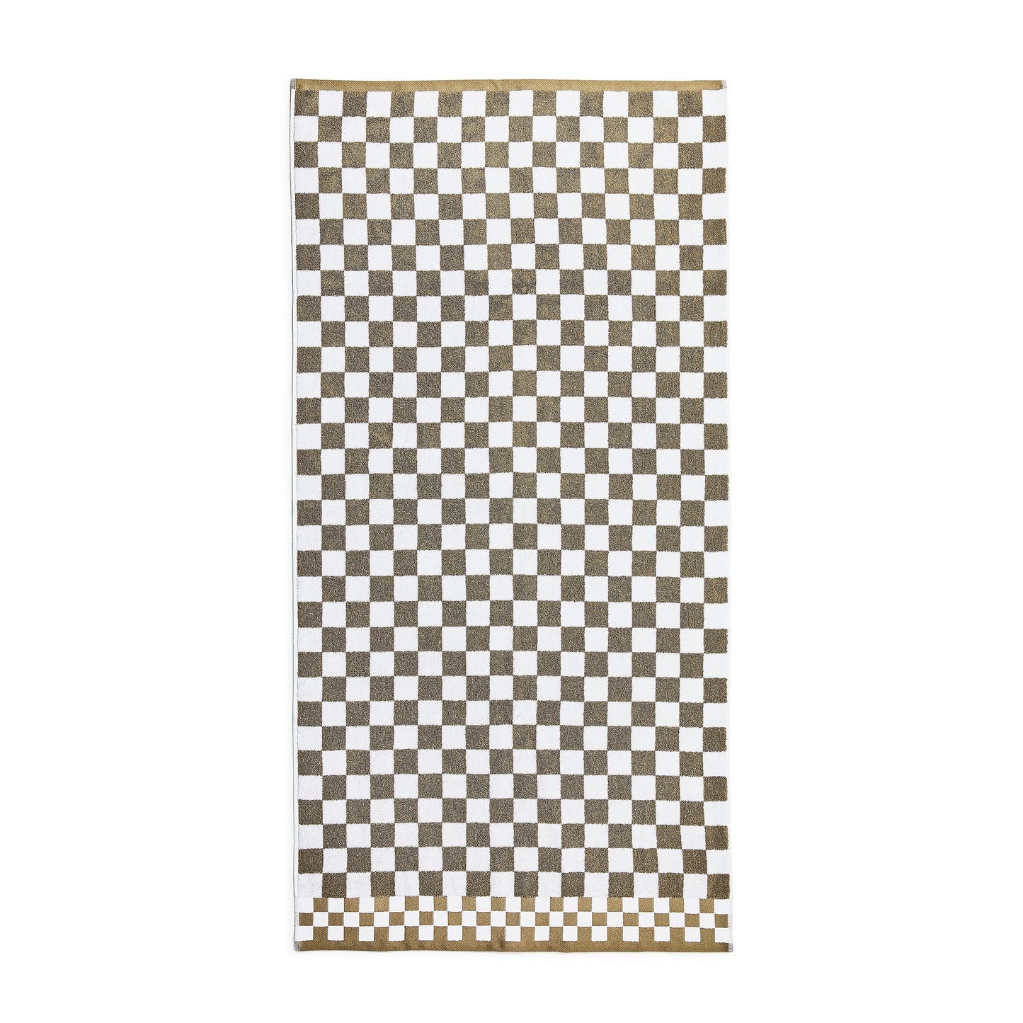 Mocha Check Bath Towel