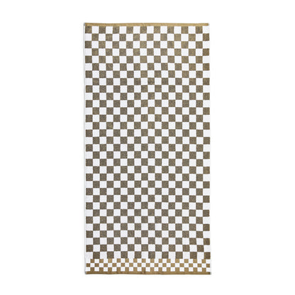 Mocha Check Bath Towel