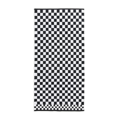Black Check Bath Towel
