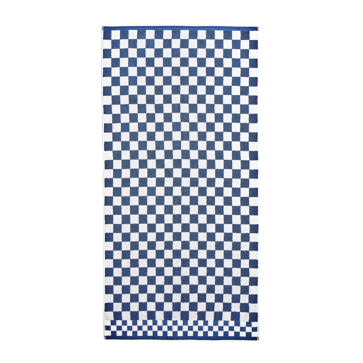 Navy Check Bath Towel