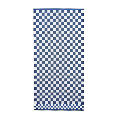 Navy Check Bath Towel