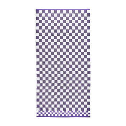 Plum Check Bath Towel