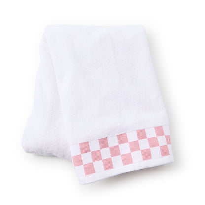 Bath Towel with Rose Check Border