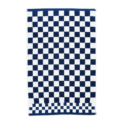 Navy Check Hand Towel