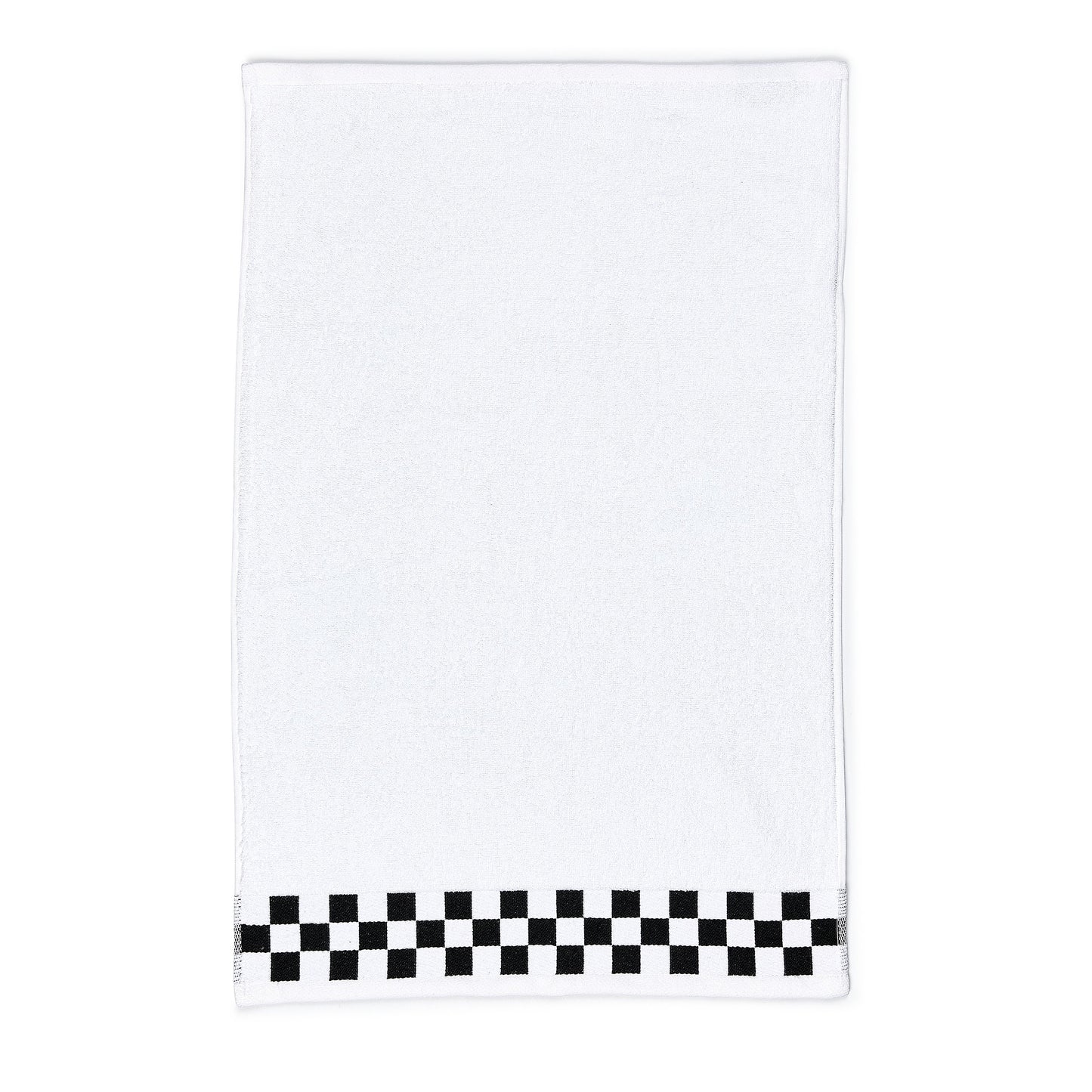 Hand Towel with Black Check Border