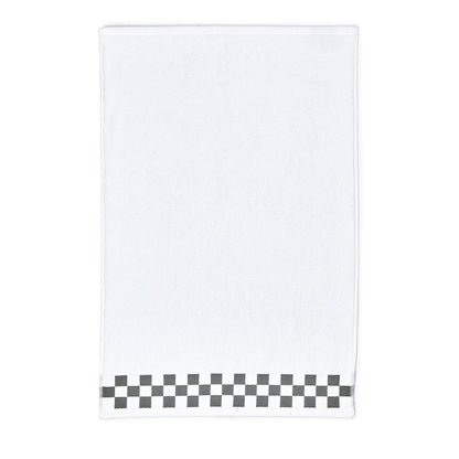 Hand Towel with Grey Check Border