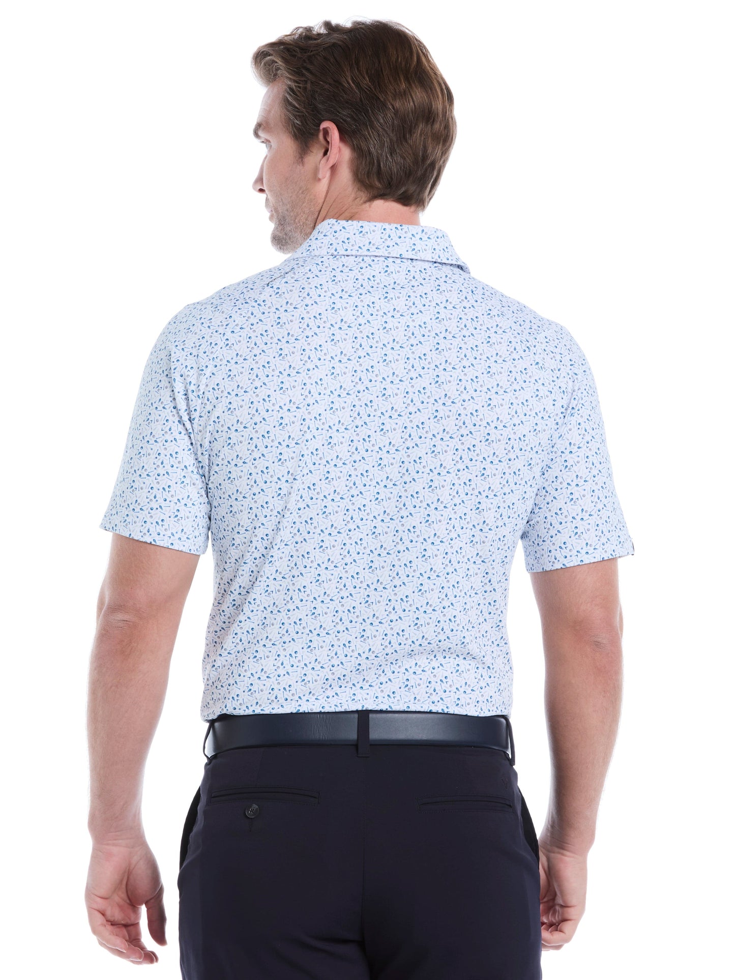 Mens Confetti Print Golf Polo Shirt