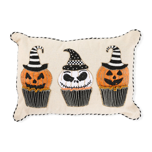 Jack O¡¯ Lantern Cupcake Lumbar Throw Pillow