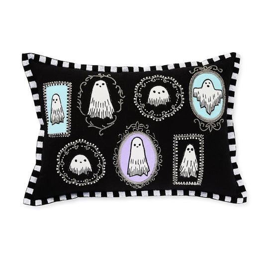 Ghost Family Portraits Lumbar Throw Pillow