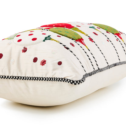 Festive Ornaments Lumbar Throw Pillow