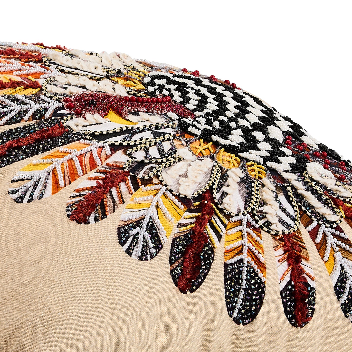 Checked Turkey Throw Pillow