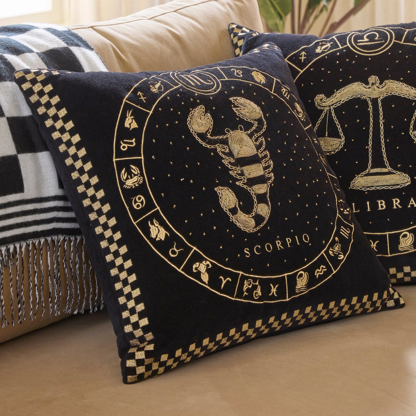 Scorpio Zodiac Throw Pillow