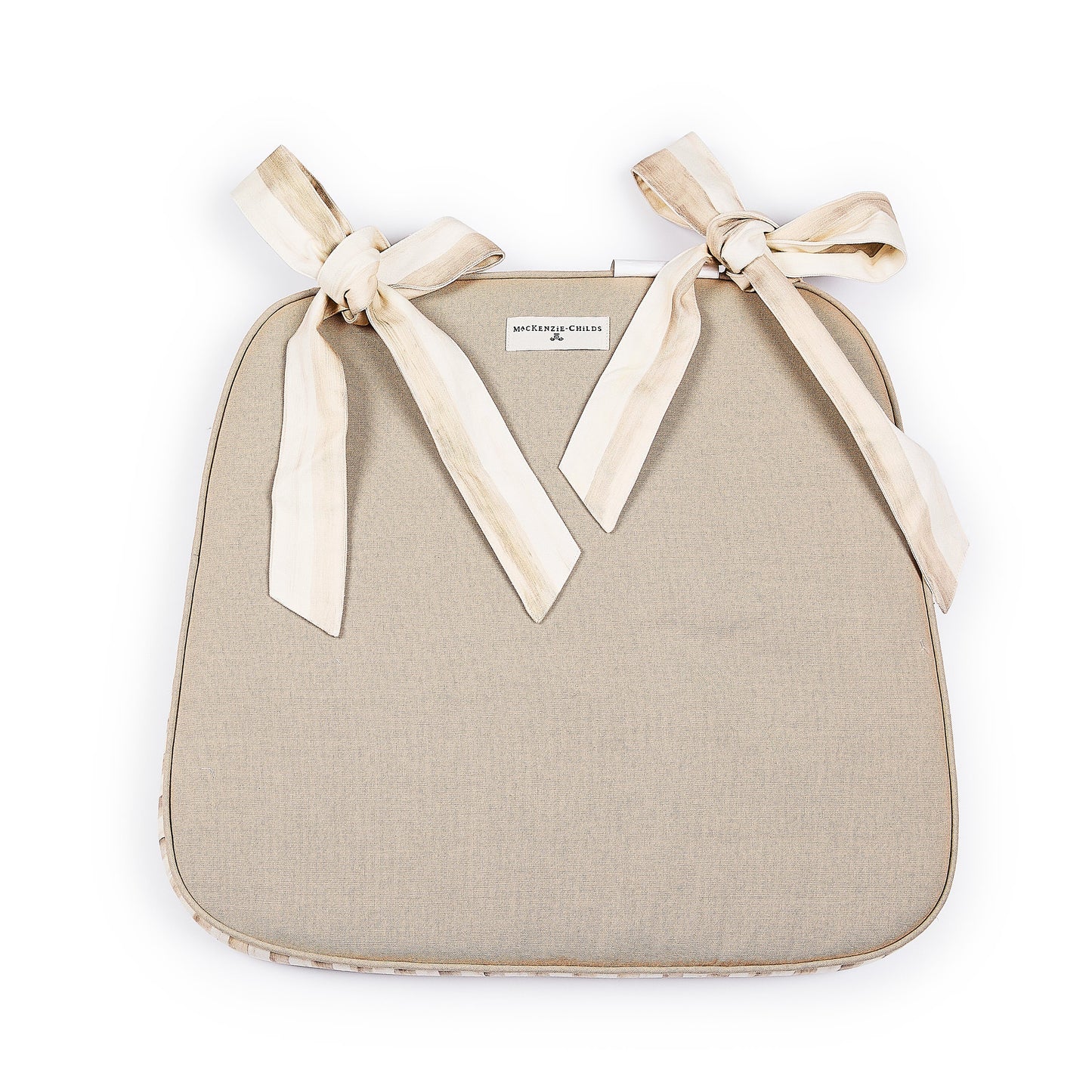 Mocha Check Chair Cushion