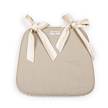 Mocha Check Chair Cushion