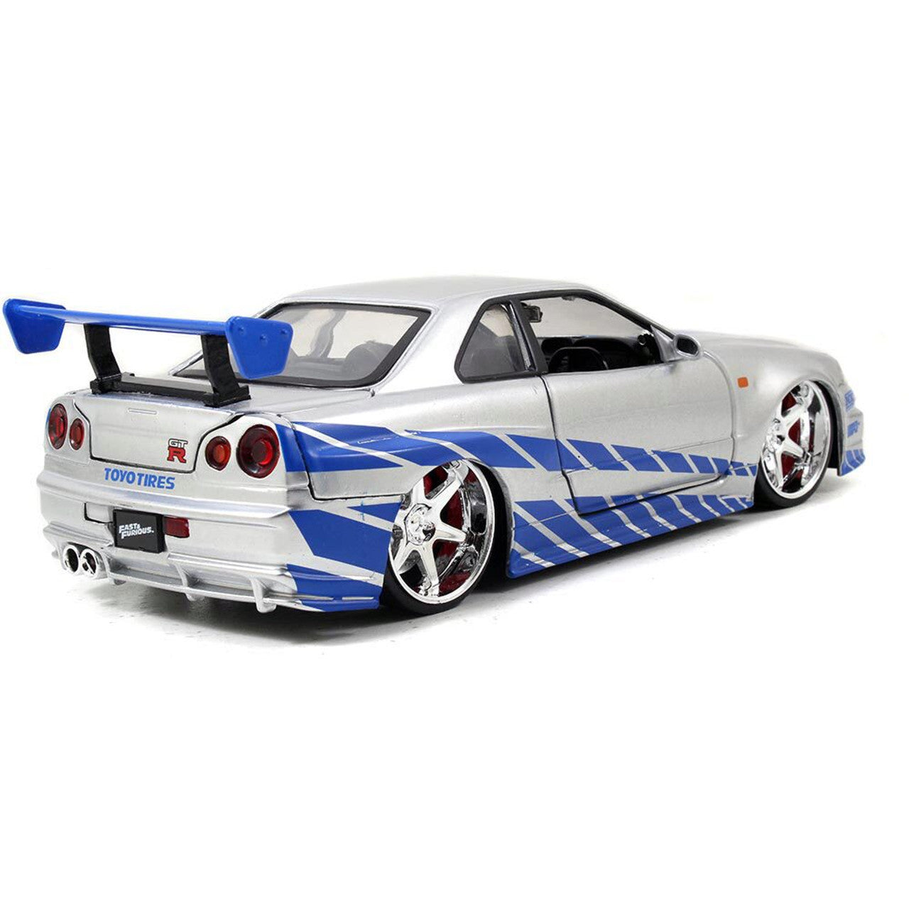 Fast & Furious Brian's Nissan Skyline GT-R (R34) 1:24 Scale Diecast Model Car by Jada Toys