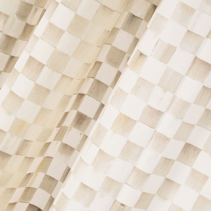 Mocha Check 84¡å Grommet Curtain Panel