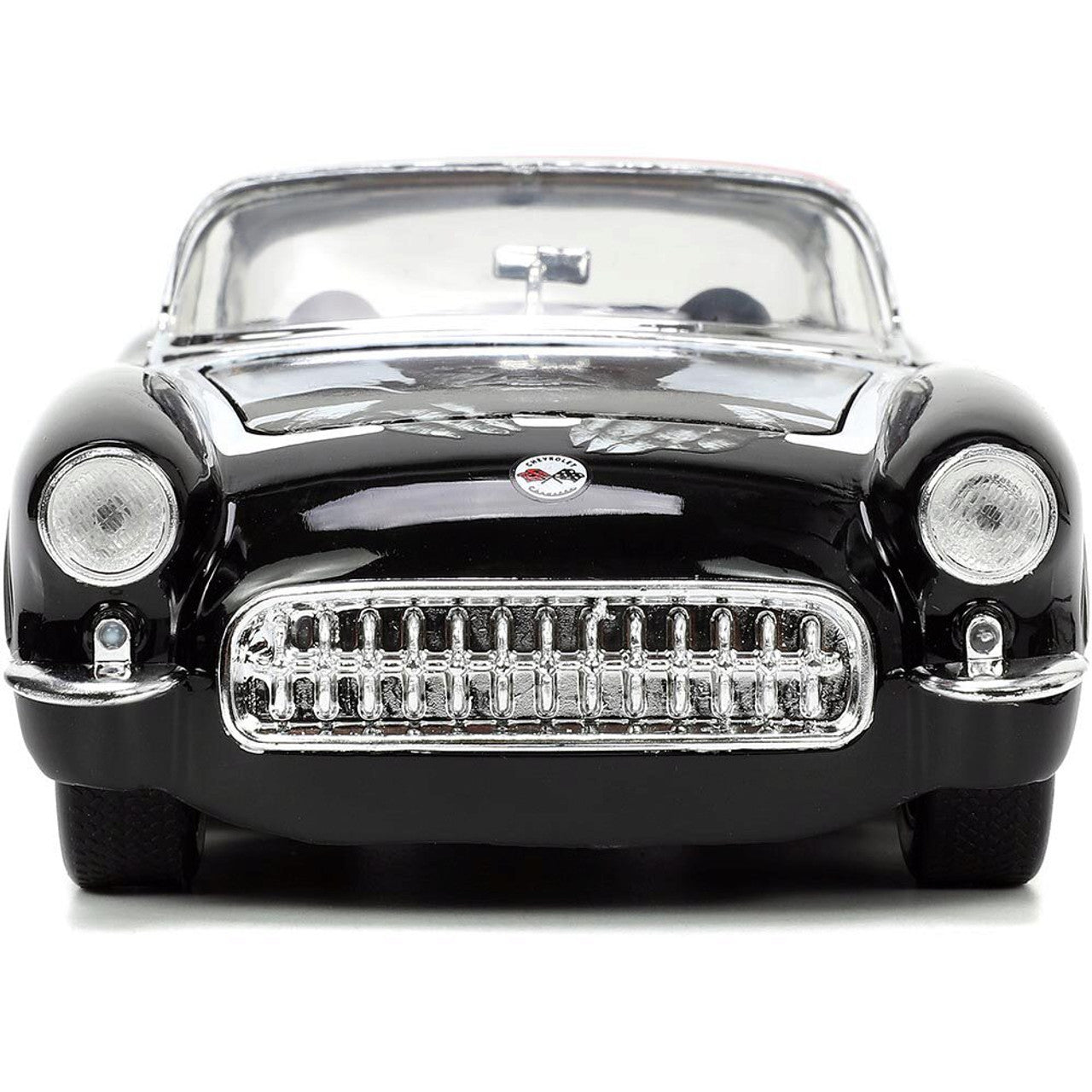 1957 Chevy Corvette with Universal The Wolfman Figure 1:24 Scale Diecast Model Car by Jada Toys
