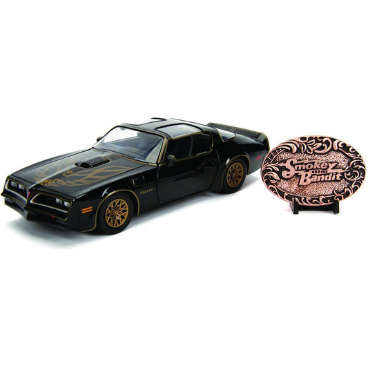 Smokey & the Bandit 1977 Trans Am & Commemorative Metal Plaque 1:24 Scale Diecast Model Car by Jada Toys