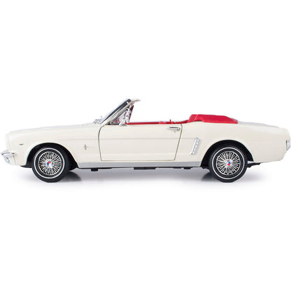 James Bond - 1964 1/2 Ford Goldfinger Mustang - White 1:18 Scale Diecast Model Car by Motormax