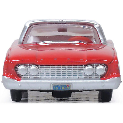 1960 Ford Fairlane 500 Town Sedan - Red / White 1:87 Scale Diecast Model Car by Oxford Diecast