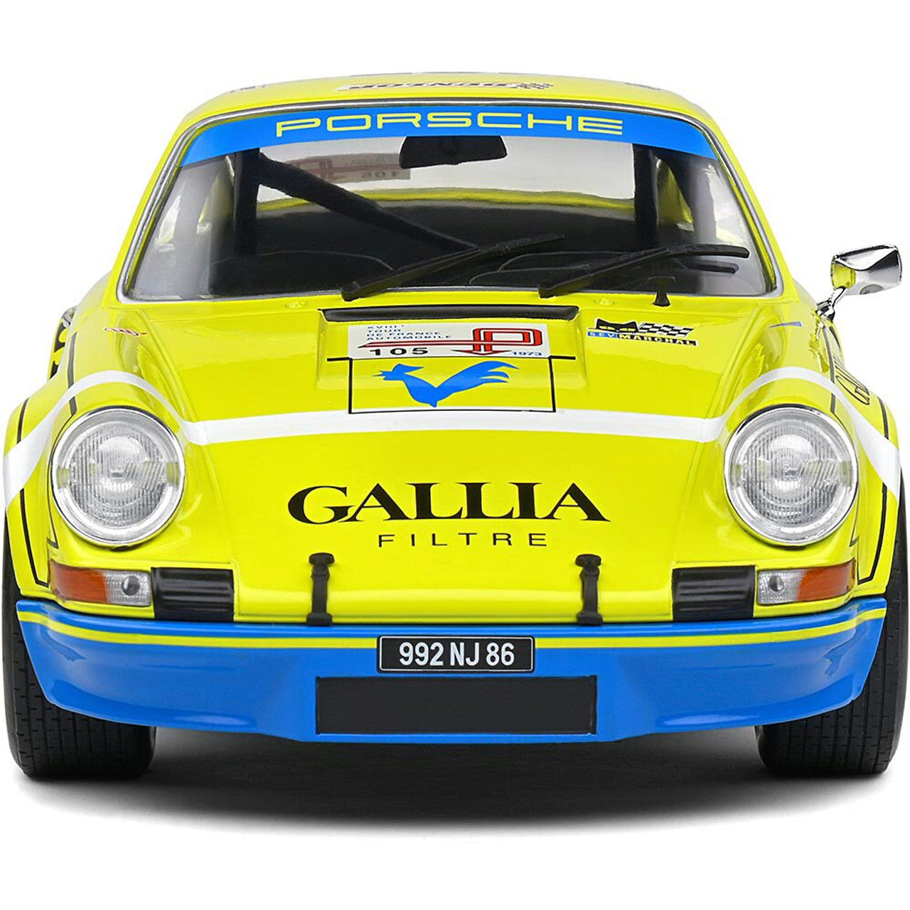 1973 Porsche 911 RSR Yellow Lafosse / Angoulet | Solido 1:18 Scale Diecast Model Car by Solido