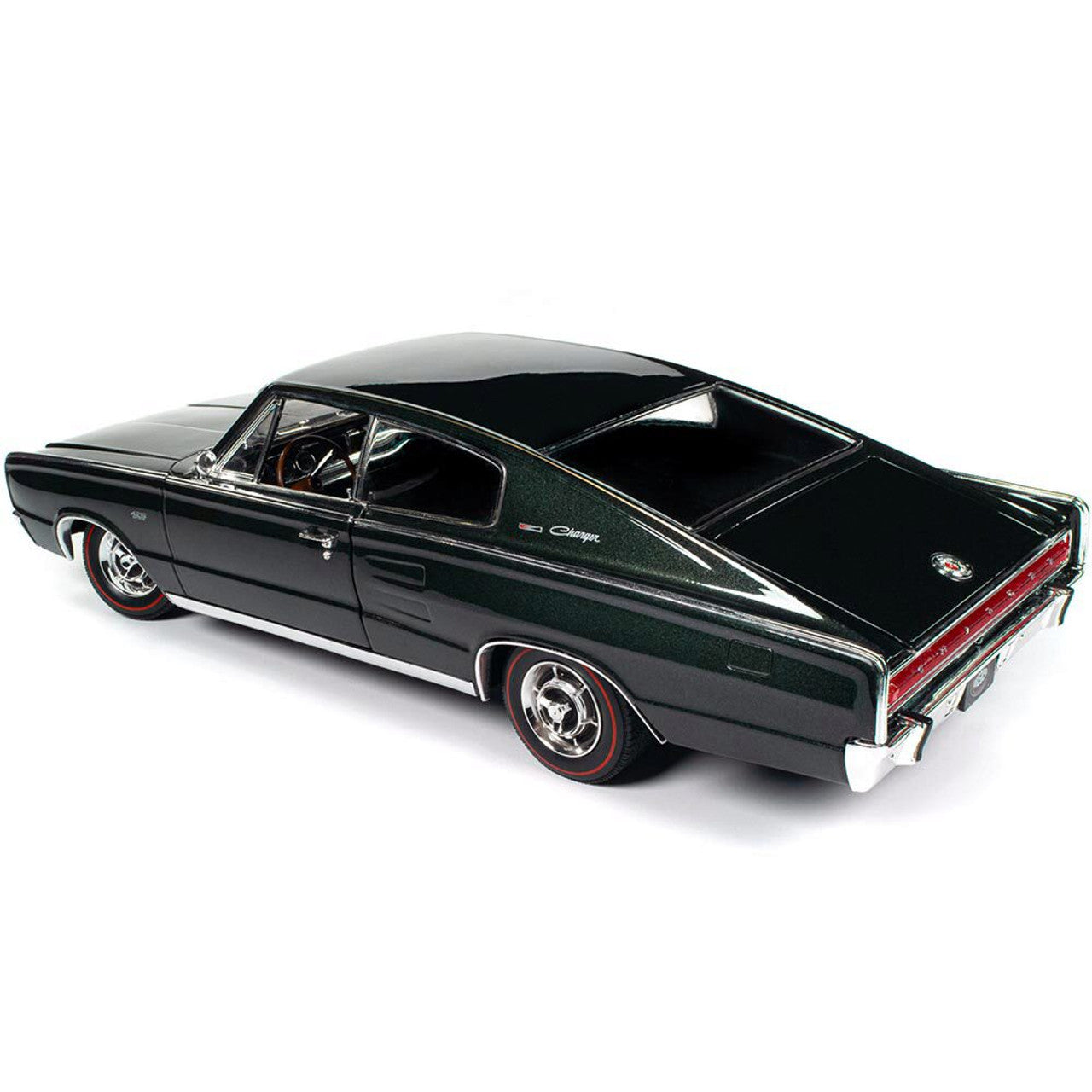 1966 Dodge Charger Hardtop (MCACN) - GG1 Dark Green 1:18 Scale Diecast Model Car by American Muscle - Ertl