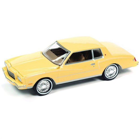 1980 Chevrolet Monte Carlo - Light Yellow 1:64 Scale Diecast Model Car by Johnny Lightning
