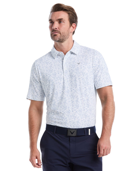 Mens Chevron Print Golf Polo
